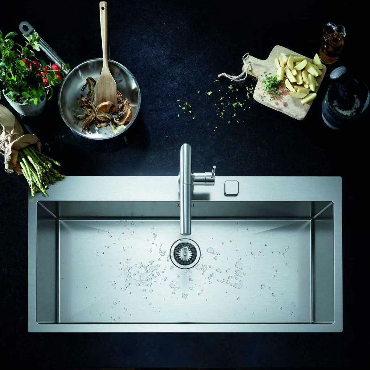 Chậu 1 hố chén